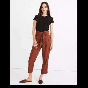 NWT Madewell Drapey Paperbag High Rise Pants
